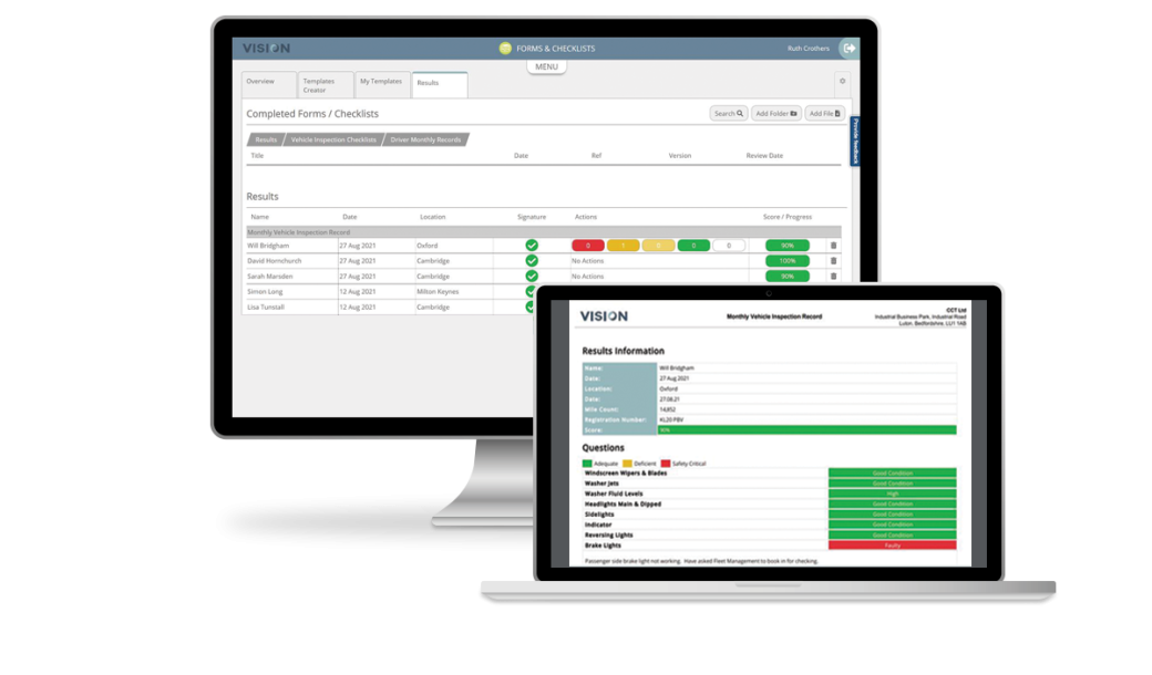 forms and checklists screenshot